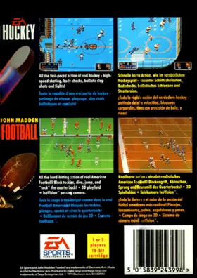 EA Sports Double Header (Europe) box cover back